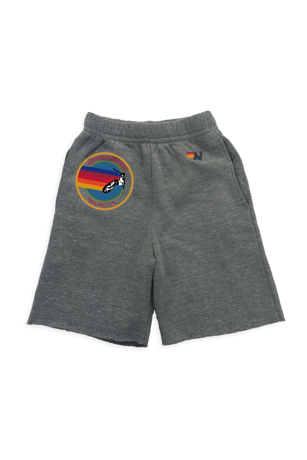 AVIATOR NATION MALIBU KIDS SWEATSHORTS - HEATHER GREY Kid&#39;s Shorts Aviator Nation 