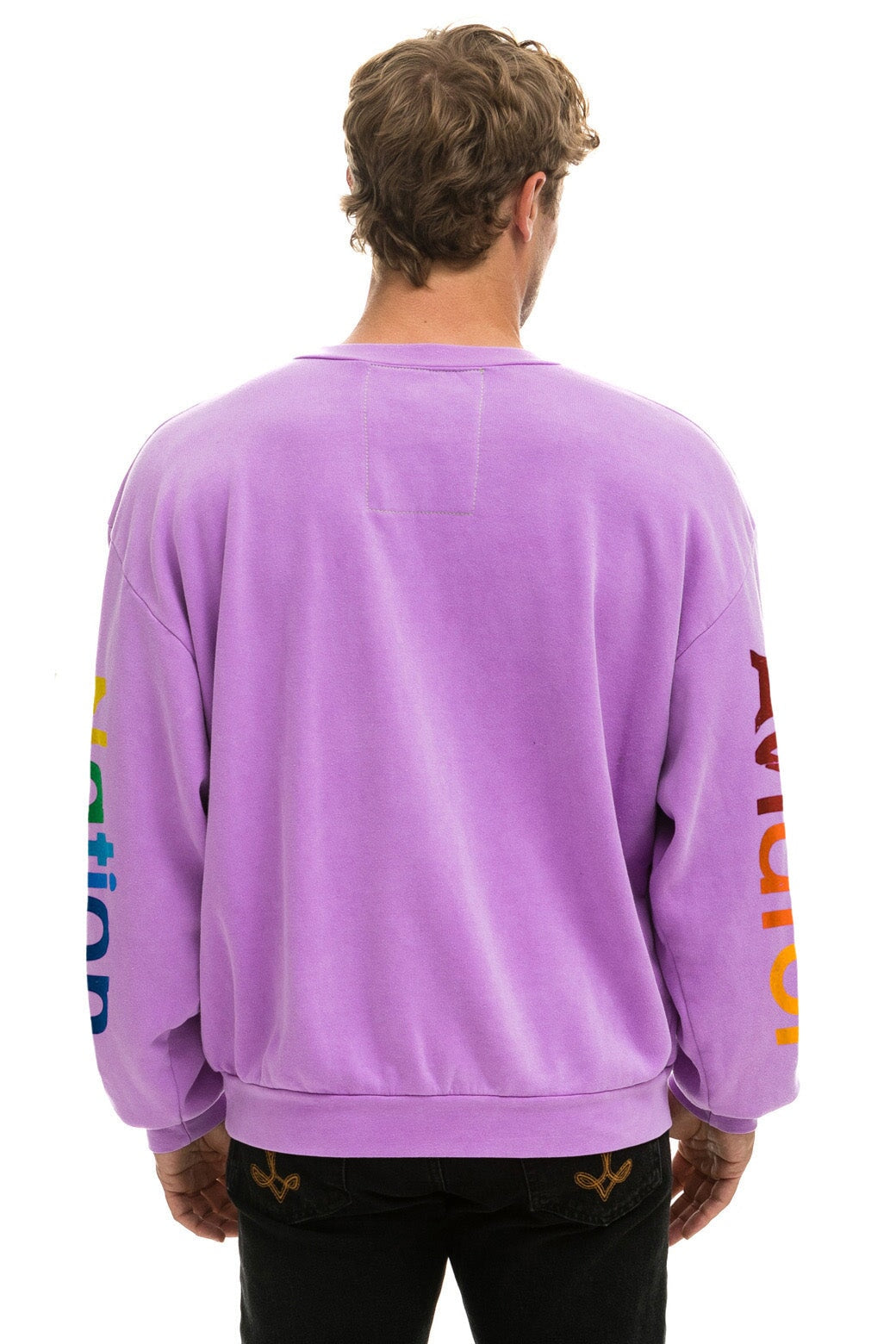 AVIATOR NATION RELAXED CREW SWEATSHIRT - NEON PURPLE Sweatshirt Aviator Nation 