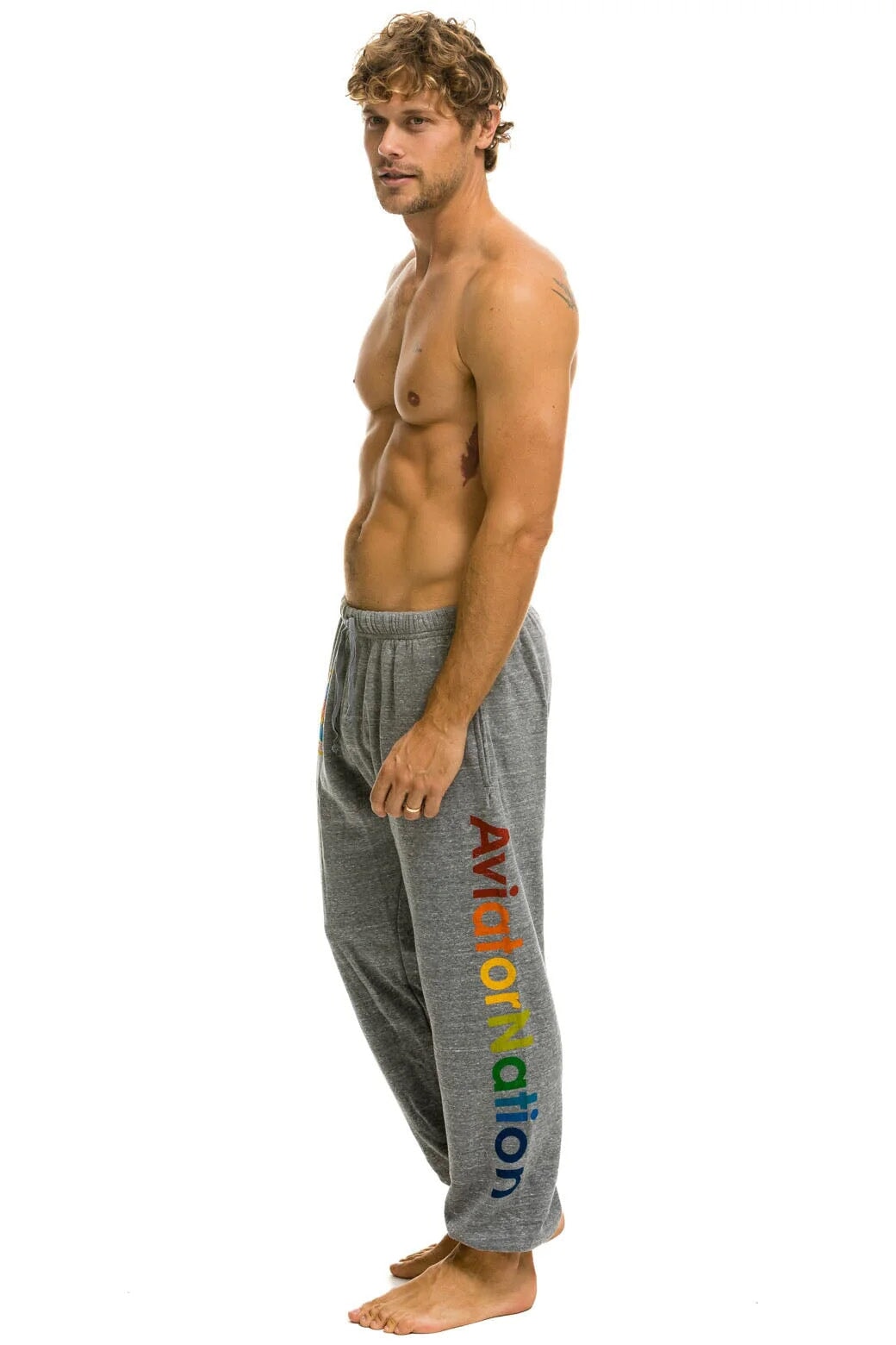 AVIATOR NATION SAN FRANCISCO SWEATPANTS - HEATHER GREY Men's Sweatpants Aviator Nation 