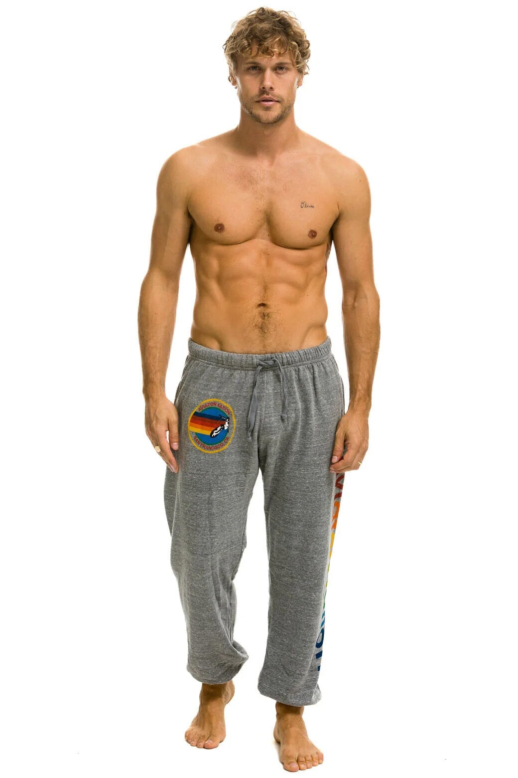 AVIATOR NATION SAN FRANCISCO SWEATPANTS - HEATHER GREY Men&#39;s Sweatpants Aviator Nation 