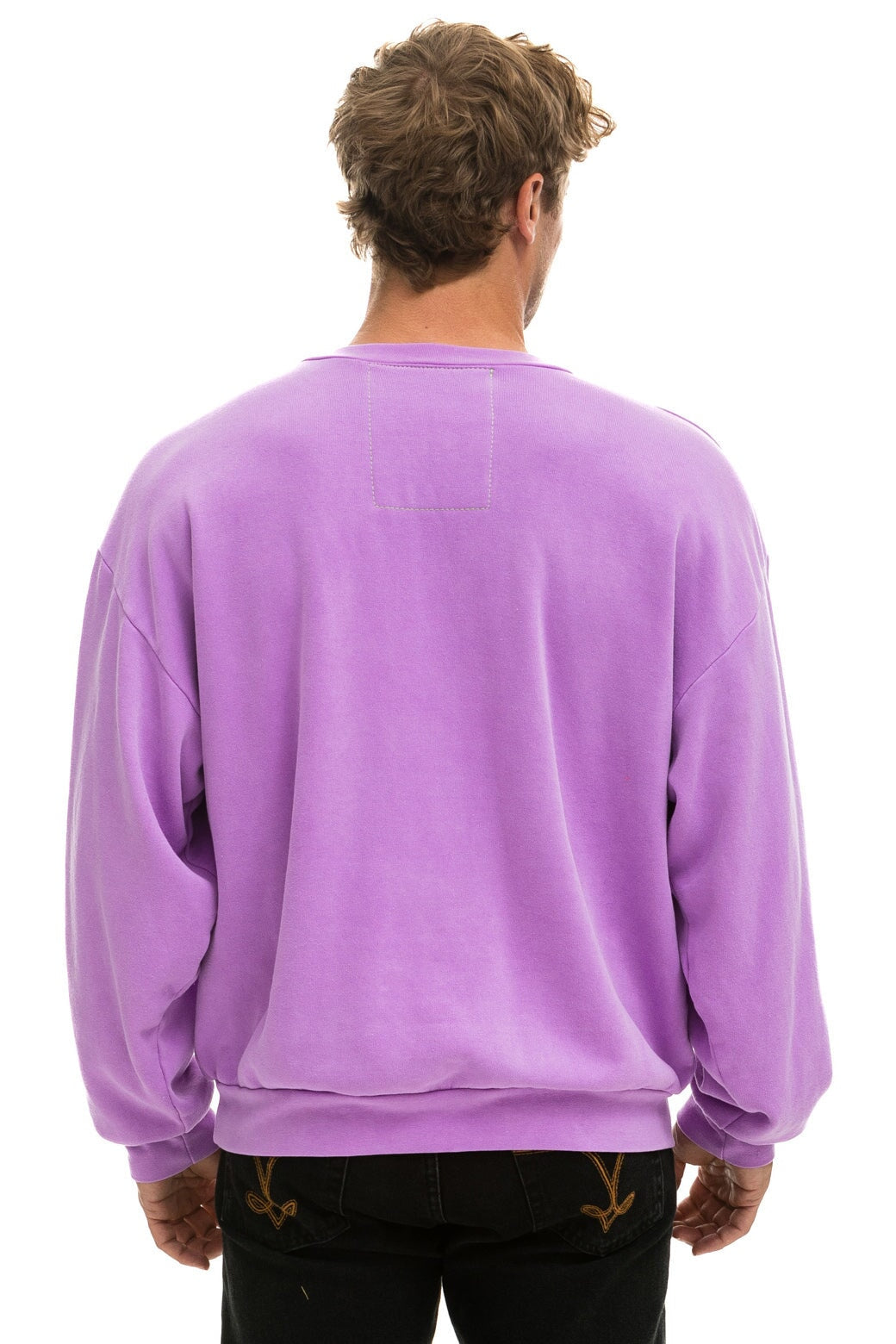 BOLT GRADIENT RELAXED CREW SWEATSHIRT - NEON PURPLE // PURPLE Sweatshirt Aviator Nation 