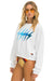 BOLT GRADIENT RELAXED CREW SWEATSHIRT - WHITE // BLUE Sweatshirt Aviator Nation 