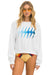 BOLT GRADIENT RELAXED CREW SWEATSHIRT - WHITE // BLUE Sweatshirt Aviator Nation 