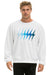 BOLT GRADIENT RELAXED CREW SWEATSHIRT - WHITE // BLUE Sweatshirt Aviator Nation 