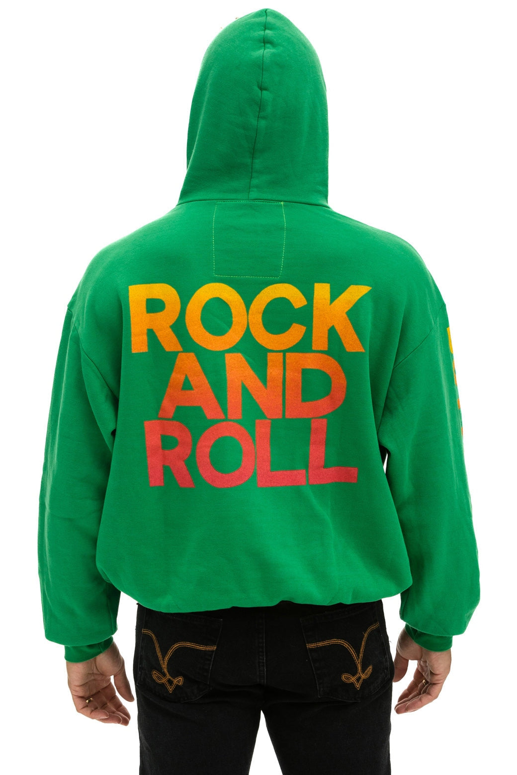 BOTTLEROCK 2024 RELAXED PULLOVER HOODIE - KELLY GREEN SALE Aviator Nation 