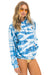 HAND DYED PULLOVER HOODIE RELAXED - TIE DYE BLUE Hoodie Aviator Nation 