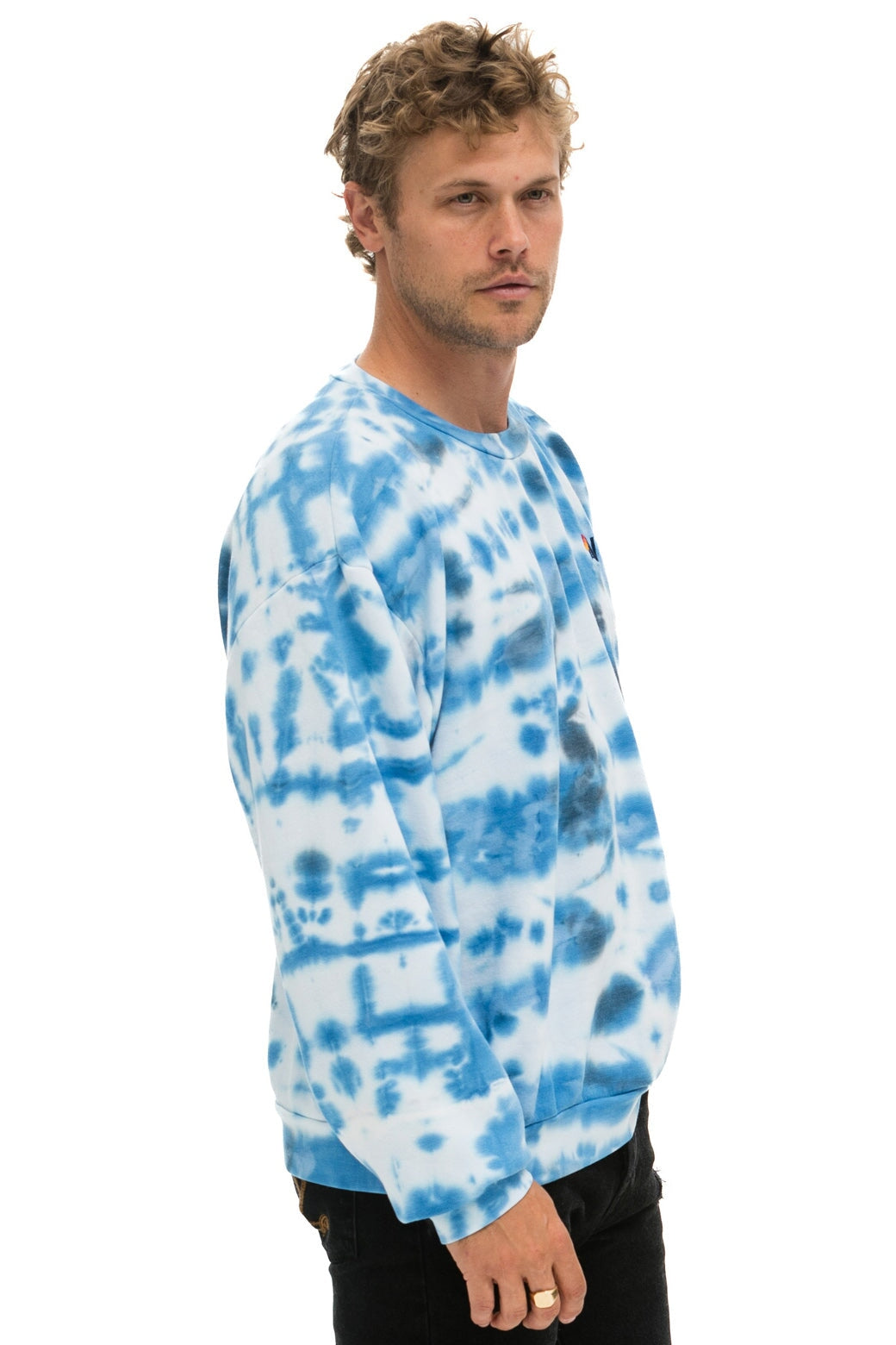 Aviator Nation authentic Blue and Purple Tie dye Sweatshirt