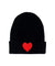 HEART RIB BEANIE - BLACK Beanie Aviator Nation 