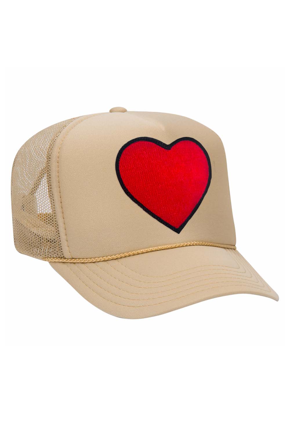 HEART - VINTAGE LOW RISE TRUCKER HATS Aviator Nation KHAKI 