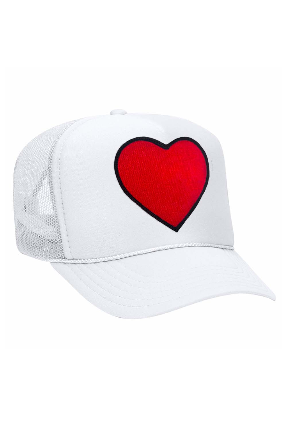 HEART - VINTAGE LOW RISE TRUCKER HATS Aviator Nation WHITE 