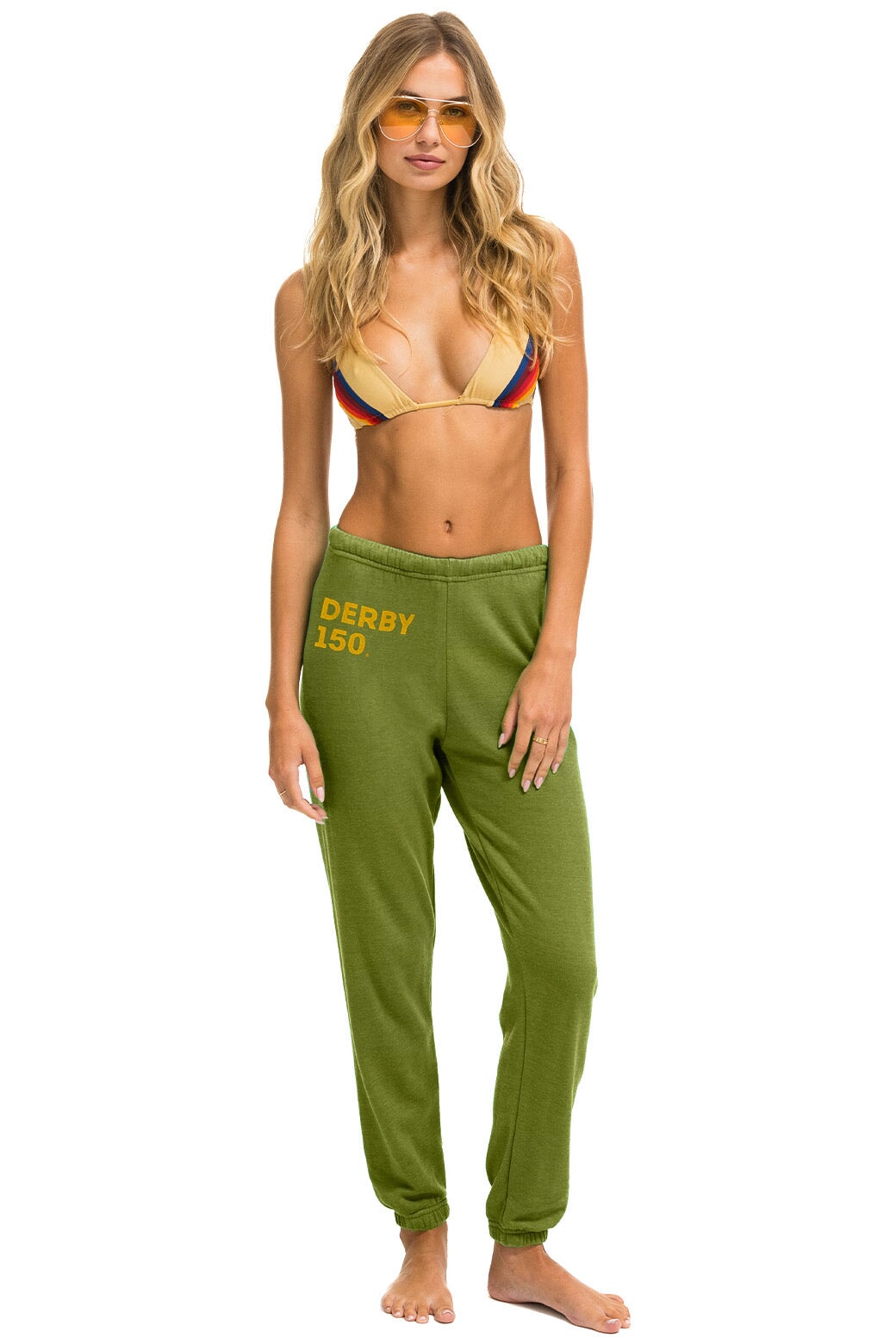 KENTUCKY DERBY 2024 UNISEX SWEATPANTS - JUNGLE GREEN Aviator Nation 