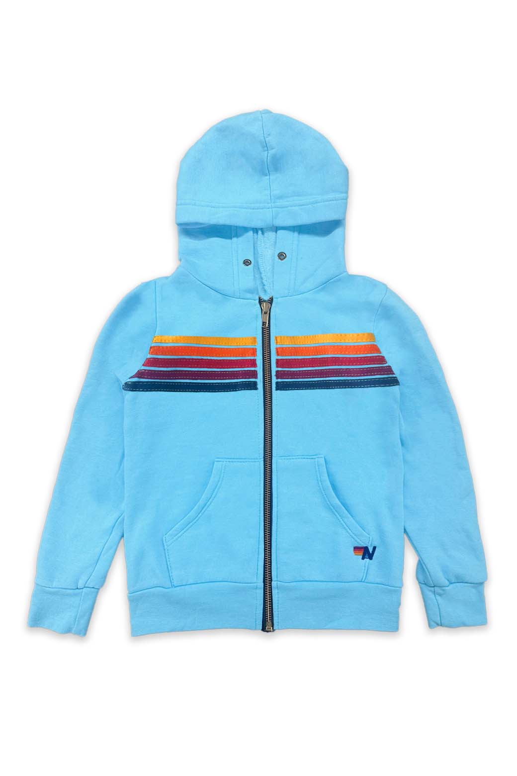 KID&#39;S 5 STRIPE HOODIE - SKY Kid&#39;s Hoodies Aviator Nation 