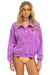 LOGO EMBROIDERY HALF ZIP SWEATSHIRT - NEON PURPLE Sweatshirt Aviator Nation 