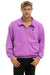 LOGO EMBROIDERY HALF ZIP SWEATSHIRT - NEON PURPLE Sweatshirt Aviator Nation 