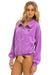 LOGO EMBROIDERY HALF ZIP SWEATSHIRT - NEON PURPLE Sweatshirt Aviator Nation 