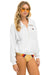 LOGO EMBROIDERY HALF ZIP SWEATSHIRT - WHITE Sweatshirt Aviator Nation 