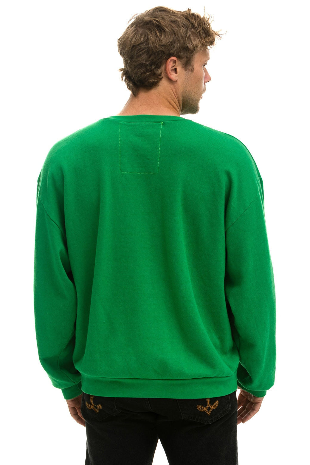 LOGO RELAXED CREW SWEATSHIRT - KELLY GREEN Sweatshirt Aviator Nation 