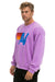 LOGO RELAXED CREW SWEATSHIRT - NEON PURPLE Sweatshirt Aviator Nation 