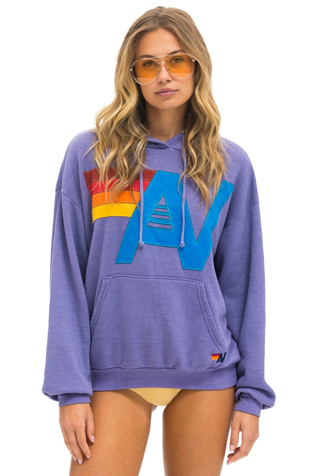 LOGO STITCH PULLOVER RELAXED HOODIE - LAVENDER Hoodie Aviator Nation 