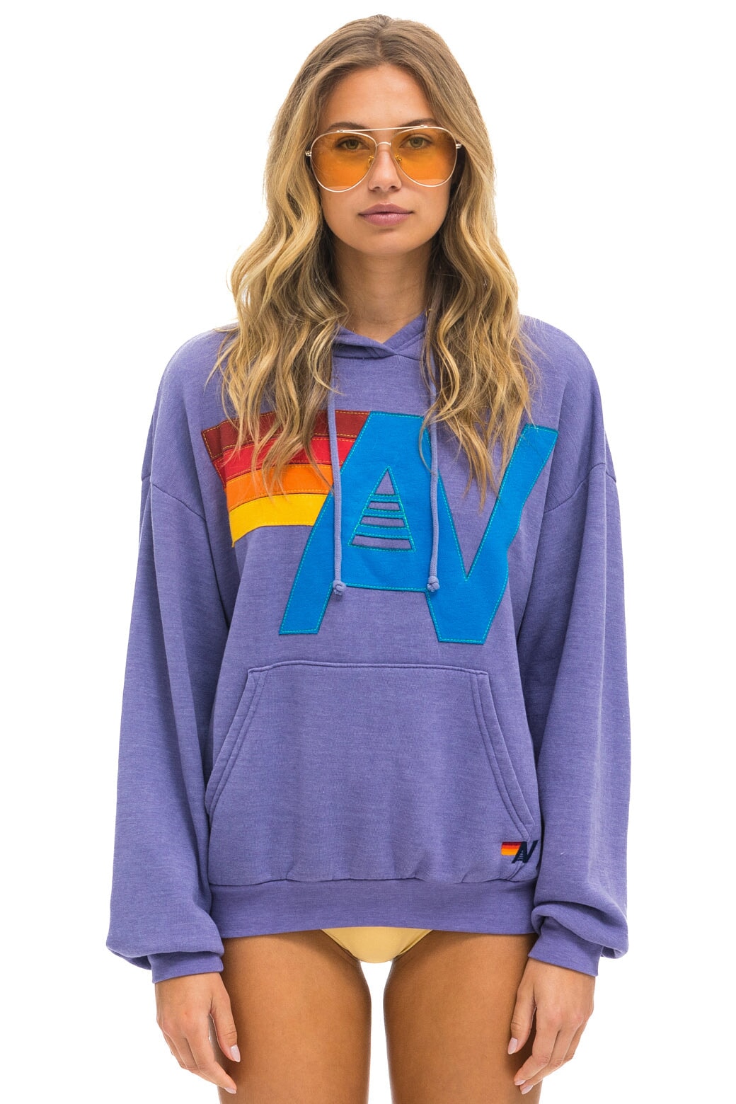 LOGO STITCH PULLOVER RELAXED HOODIE - LAVENDER Hoodie Aviator Nation 