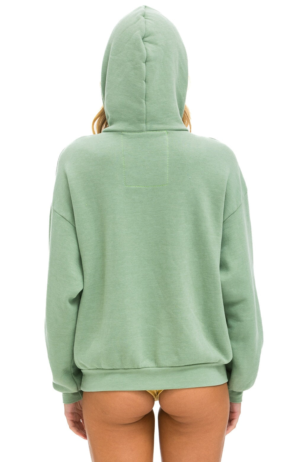 LOGO STITCH PULLOVER RELAXED HOODIE - SAGE Hoodie Aviator Nation 