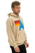 LOGO STITCH PULLOVER RELAXED HOODIE - SAND Hoodie Aviator Nation 