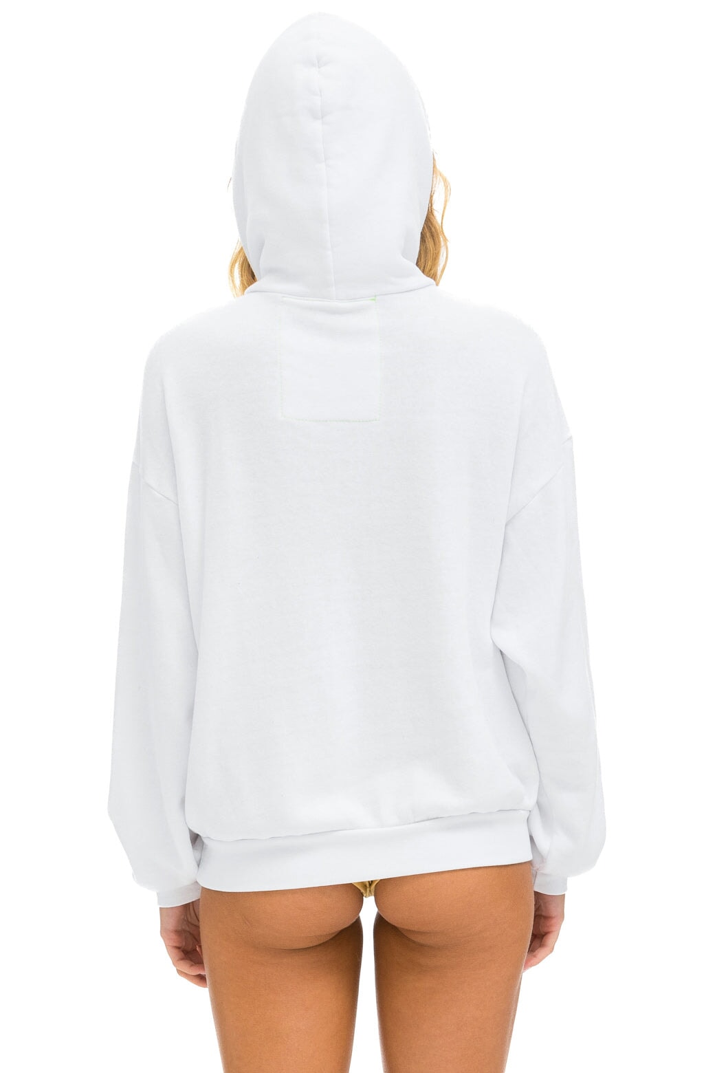 LOGO STITCH PULLOVER RELAXED HOODIE - WHITE Hoodie Aviator Nation 