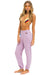 LOGO STITCH SWEATPANTS - MAUVE Women's Sweatpants Aviator Nation 