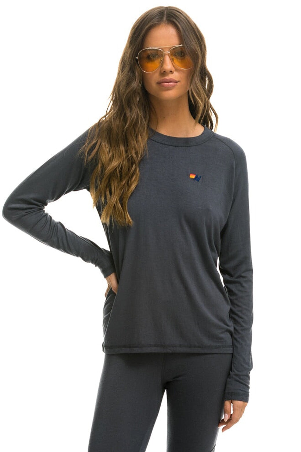 MICRO MODAL BASE LAYER TOP - TITANIUM Women&#39;s Base Layer Aviator Nation 