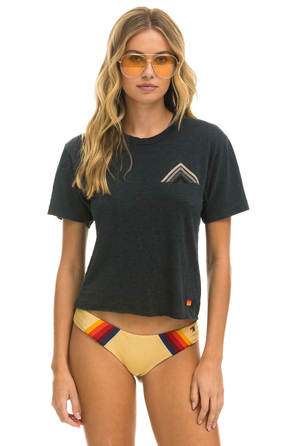 MOUNTAIN STITCH BOYFRIEND TEE - CHARCOAL // GREY Boyfriend Tee Aviator Nation 