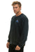 MOUNTAIN STITCH RELAXED CREW SWEATSHIRT - CHARCOAL // BLUE // PURPLE Sweatshirt Aviator Nation 