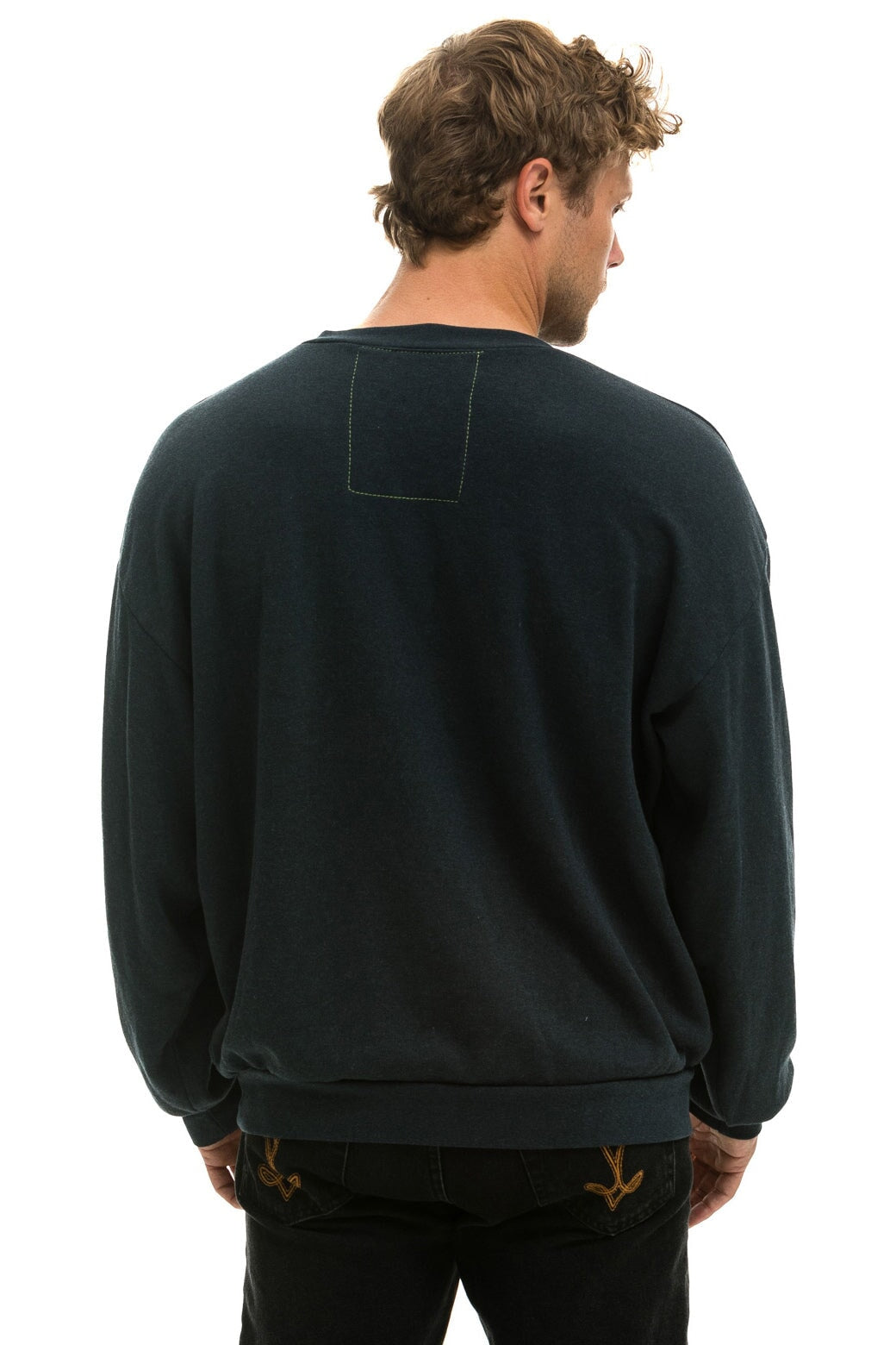 MOUNTAIN STITCH RELAXED CREW SWEATSHIRT - CHARCOAL // BLUE // PURPLE Sweatshirt Aviator Nation 