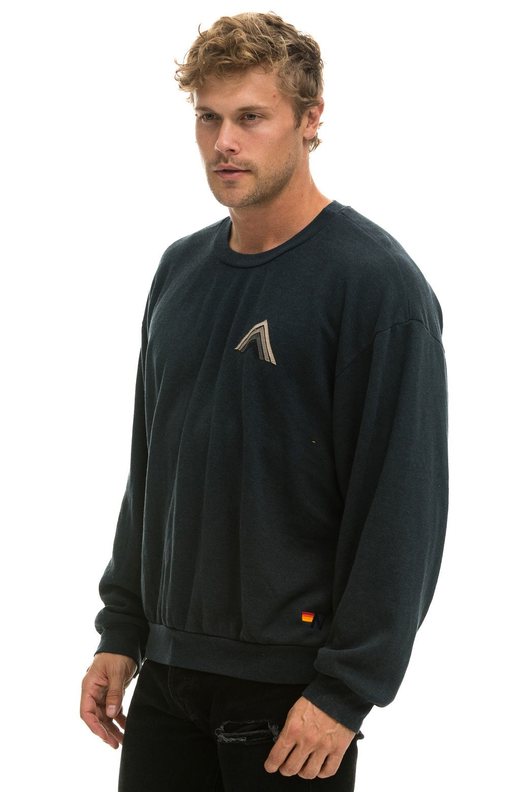 MOUNTAIN STITCH RELAXED CREW SWEATSHIRT - CHARCOAL // GREY Sweatshirt Aviator Nation 