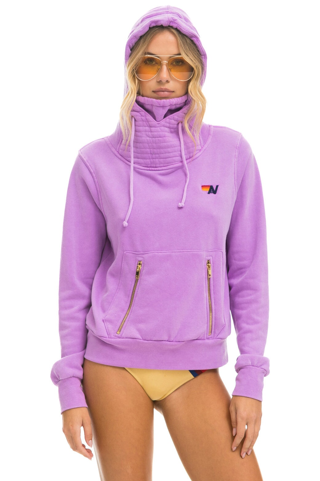 NINJA PULLOVER HOODIE - NEON PURPLE Hoodie Aviator Nation 