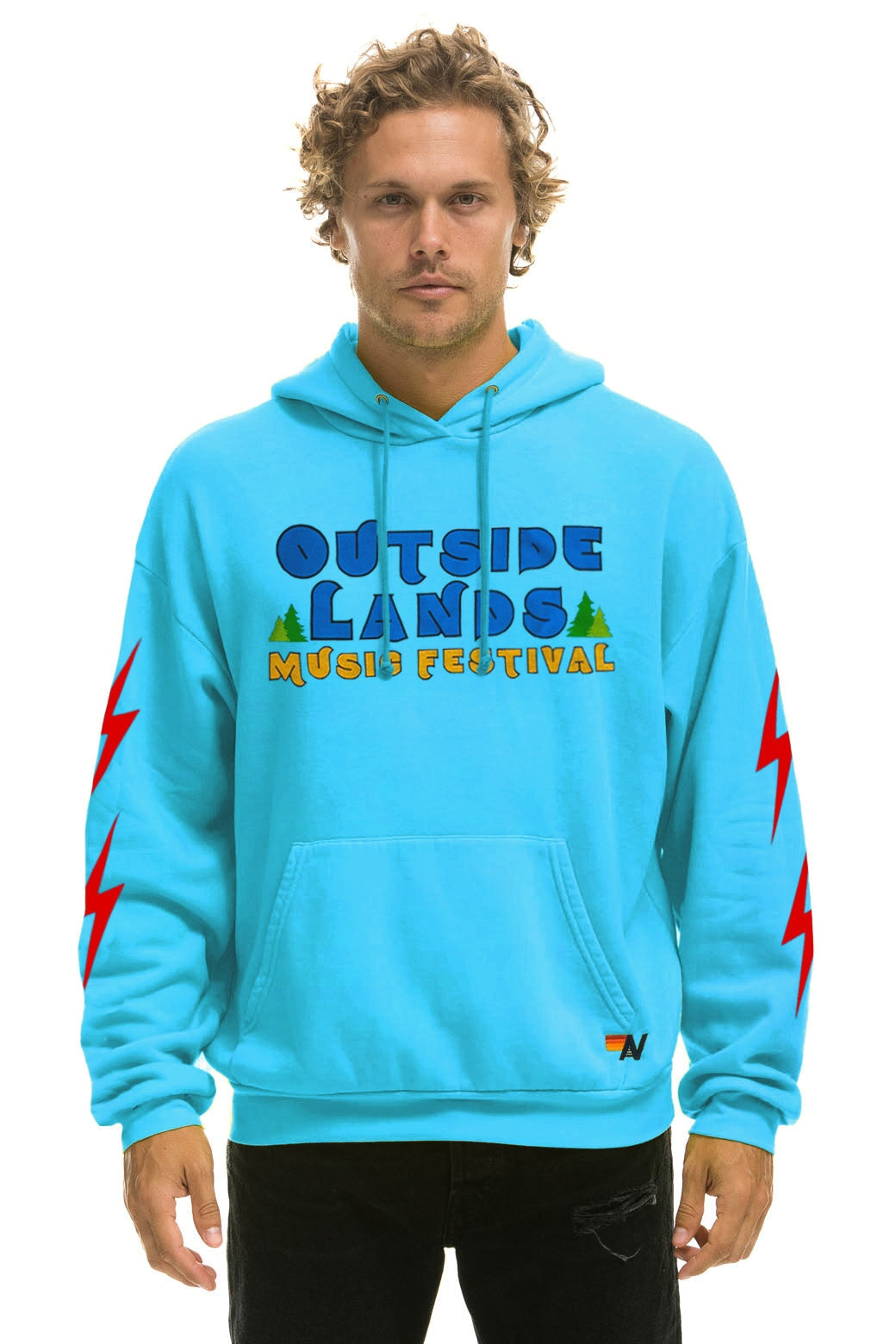 OUTSIDE LANDS 2024 PULLOVER HOODIE RELAXED - NEON BLUE Aviator Nation 