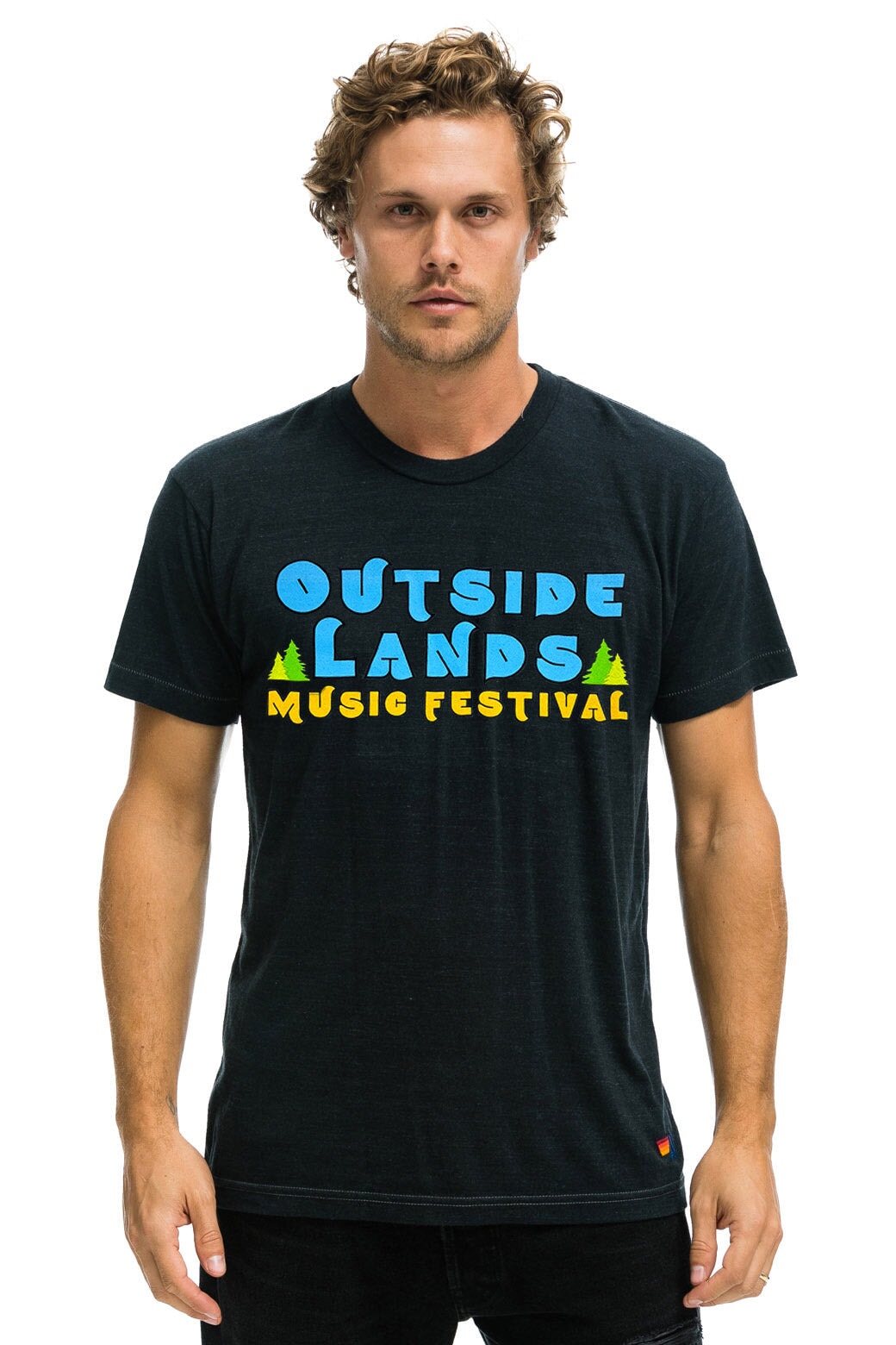 OUTSIDE LANDS 2024 UNISEX CREW TEE - CHARCOAL Aviator Nation 