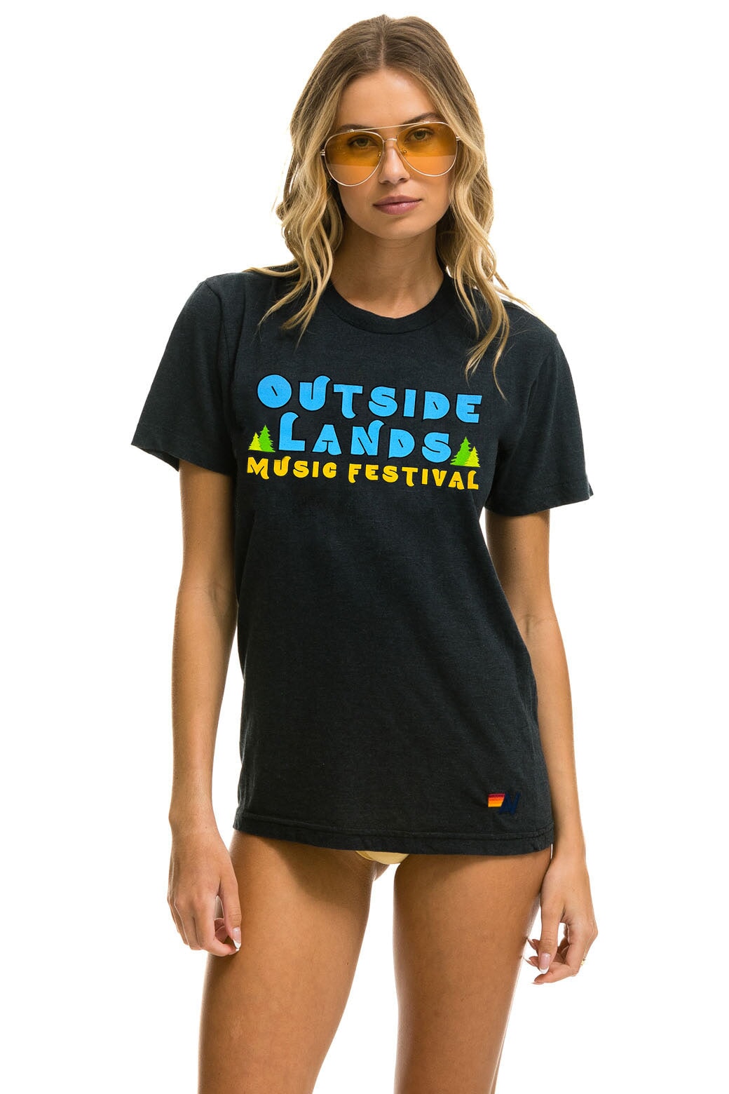 OUTSIDE LANDS 2024 UNISEX CREW TEE - CHARCOAL Aviator Nation 