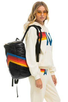 PEAK PUFFER BACKPACK BLACK GLOSSY Aviator Nation