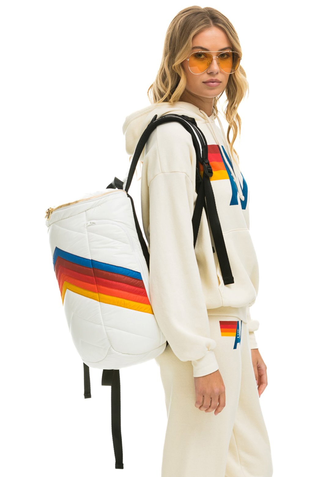 PEAK PUFFER BACKPACK - WHITE Backpack Aviator Nation 