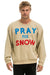 PRAY FOR SNOW RELAXED CREW SWEATSHIRT - SAND Sweatshirt Aviator Nation 