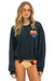 RAINBOW HEART STITCH RELAXED CREW SWEATSHIRT - CHARCOAL Sweatshirt Aviator Nation 