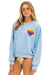 RAINBOW HEART STITCH RELAXED CREW SWEATSHIRT - ICE Sweatshirt Aviator Nation 