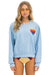 RAINBOW HEART STITCH RELAXED CREW SWEATSHIRT - ICE Sweatshirt Aviator Nation 