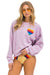 RAINBOW HEART STITCH RELAXED CREW SWEATSHIRT - MAUVE Sweatshirt Aviator Nation 