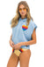 RAINBOW HEART STITCH SLEEVELESS RELAXED CROPPED PULLOVER HOODIE - ICE Hoodie Aviator Nation 