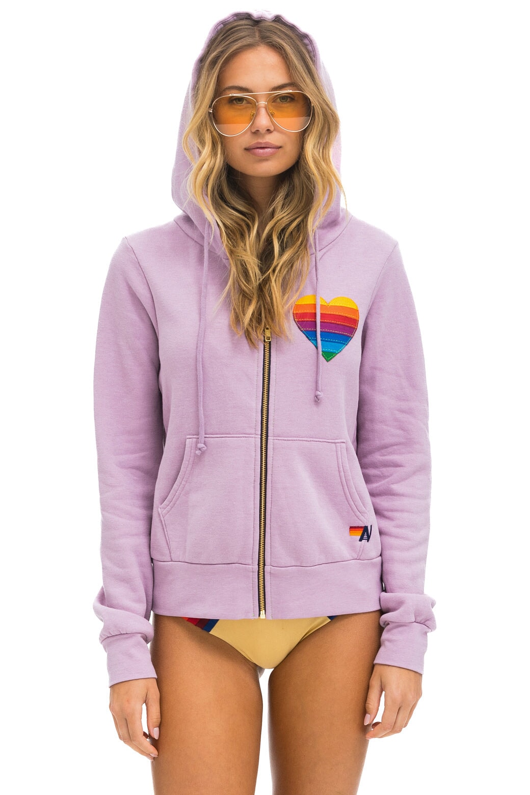 Aviator Nation top Rainbow Hoodie