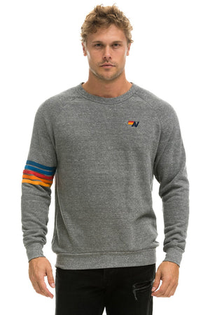 Aviator nation rainbow best sale stitch sleeve crew sweatshirt