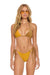 SPARKLE 2 TONE TURKS TRIANGLE BIKINI TOP - GOLD // MOCHA Swim Aviator Nation 