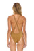 SPARKLE COMO DEEP PLUNGE CROSS BACK WOMENS ONE PIECE - MOCHA Swim Aviator Nation 