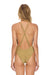 SPARKLE COMO DEEP PLUNGE CROSS BACK WOMENS ONE PIECE - SAND Swim Aviator Nation 